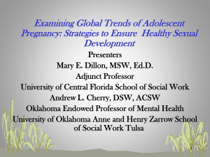 Examining Global Trends of Adolescent Pregnancy