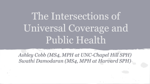 The Intersections of Universal Coverage and Public Health