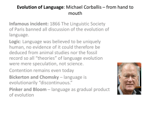 evolution of thought and language