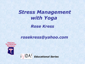 Stress Management with Yoga - presentation Sep 2014