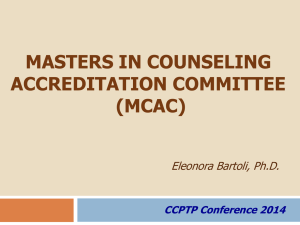 MDAC Presentation (Bartoli) - Council of Counseling Psychology