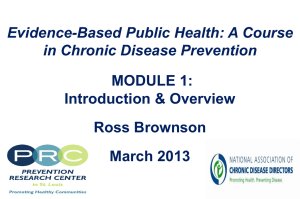 Module #1: Overview - Prevention Research Center Prevention