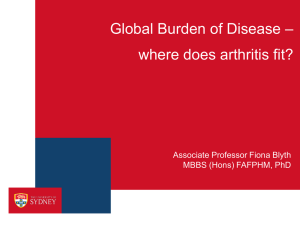 Where does Arthritis Fit? (Associate Professor Fiona Blyth)