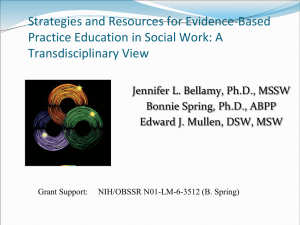 Evidence-Based Behavioral Practice: Essential Skills to Identify