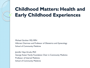 Health and Early Childhood Experiences