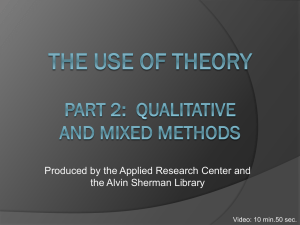 QuaLitative and Mixed Methods