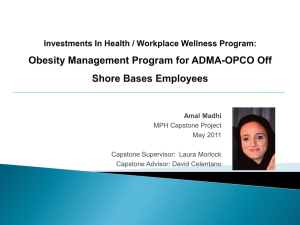 Investments In Health / Workplace Wellness Program
