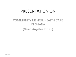 Community Mental Health Care in Ghana