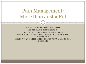 Pain Management: More than just a pill