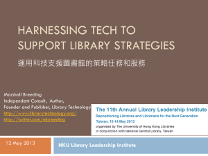 Topic 5 Harnessing Technology to Support Library`s