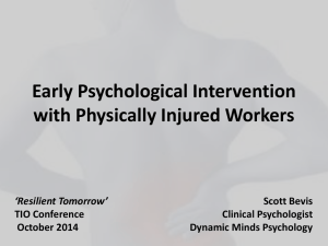 Early Psychological Intervention with Physically