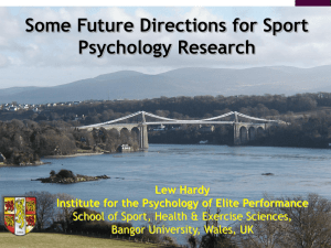 Some Future Directions for Research in Sport