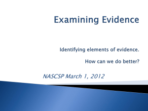 Examining Evidence