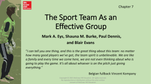 The Sport Team As an Effective Group