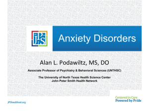 Anxiety Disorders - JPS Health Network