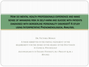 How do mental health professionals experience and make sense of