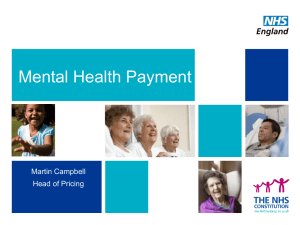 Mental health payment - The Office of London CCGs