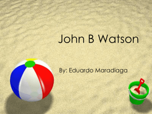 John B Watson - BDoughertyAmSchool