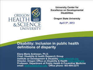 Disability & public health.