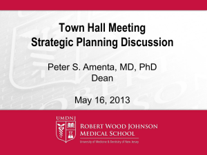 Strategic Planning Process - Robert Wood Johnson Medical School