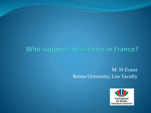 `Who does desistance in France?` By Martine Evans