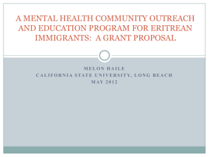 a mental health community outreach and education program
