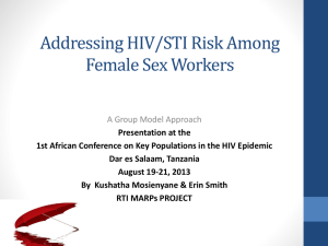Addressing HIV/STI Risk Among Female Sex Workers