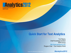 Quick Start for Text Analytics