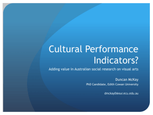 Cultural Performance Indicators? Adding Value in Australian Social