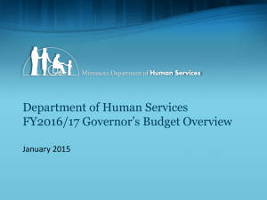 Department of Human Services Executive Budget Team Meeting