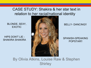 Shakira & her star text in relation to her racial/national identity