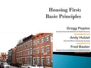 Housing First - Strategies to End Homelessness