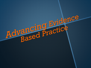 Advancing Evidence Based Practice