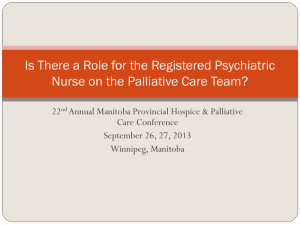 Is there a Role for the Registered Psychiatric Nurse