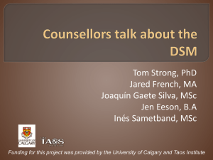 Counsellors talk about the DSM