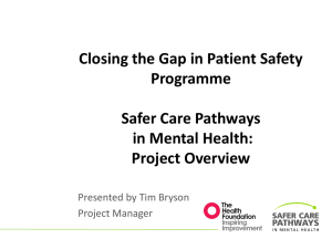 Project Overview (25.09.14 - Mental Health Partnerships