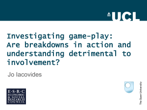 Ioanna Iacovides - Investigating game-play