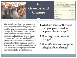 Groups and Change