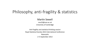 Philosophy, anti-fragility & statistics
