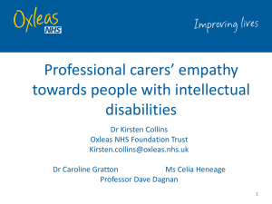 empathy towards people with intellectual disabilities
