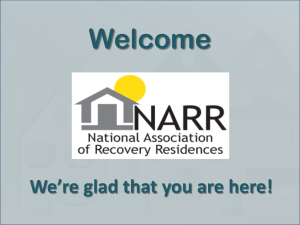 Advocacy Powerpoint Presentation - National Alliance for Recovery