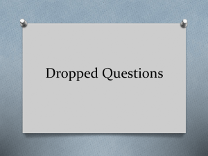 Dropped Questions Power Point - Fort Thomas Independent Schools