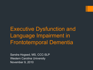 Frontotemporal Dementia - Chattering Sandra on Leadership and
