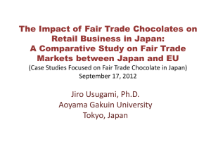 Case Studies Focused on Fair Trade Chocolate in Japan