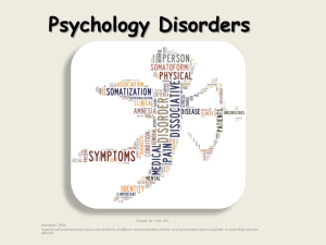 Psychology Disorders