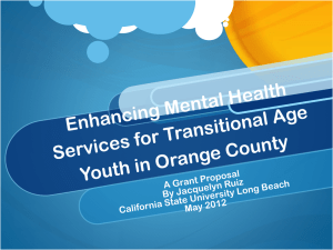 Enhancing Mental Health Services for Transitional Age Youth in