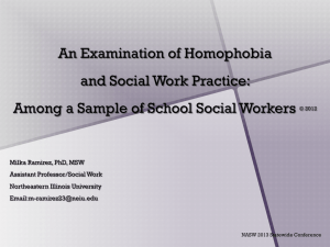 An Examination of Homophobia and Social Work Practice