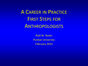 A Career in Practice: First Steps for Anthropologists
