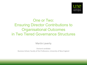 Ensuring Director Contributions to Organisational Outcomes in Two