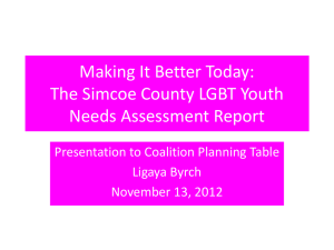 LGBT Making It Better Today Presentation to Coalition